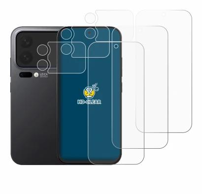 Image of the device Xiaomi 17 Pro (Front+Camera) with a wide variety of screen protectors.