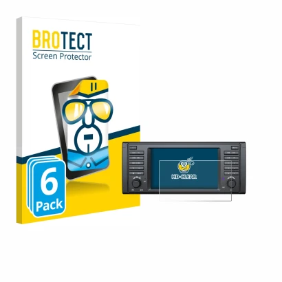 Front side of a product packaging with the brand logo BROTECT. Next to it is the device Eonon E39A12S shown with the correspon