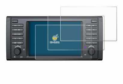 Image of the device Eonon E39A12S with a wide variety of screen protectors.