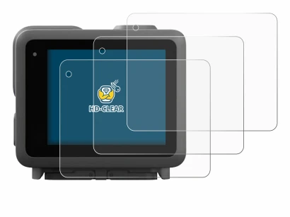 Image of the device GoPro Lit Hero with a wide variety of screen protectors.