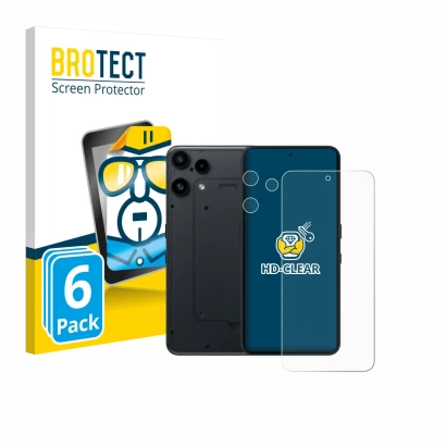 Front side of a product packaging with the brand logo BROTECT. Next to it is the device Nothing Phone (3a) Lite (Front+Camera)