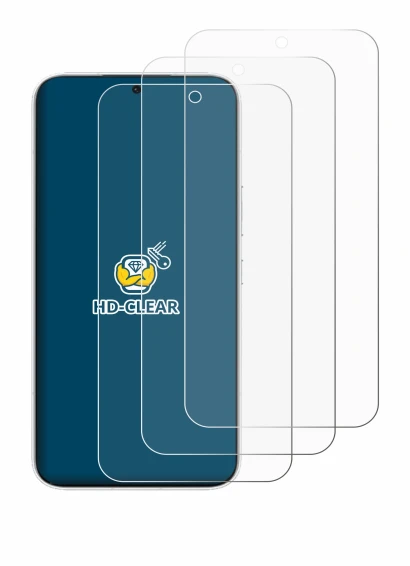 Image of the device Honor 500 with a wide variety of screen protectors.