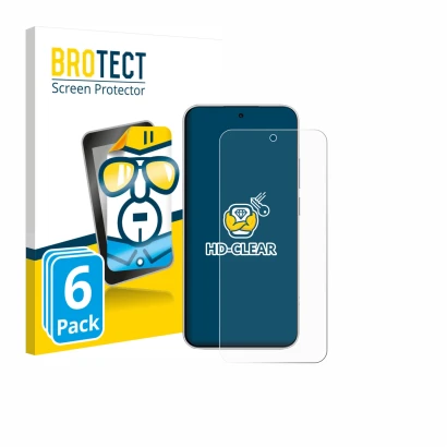 Front side of a product packaging with the brand logo BROTECT. Next to it is the device Xiaomi Redmi Note 15 Pro shown with th