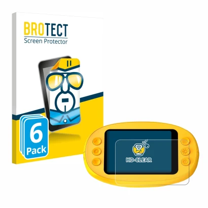 Front side of a product packaging with the brand logo BROTECT. Next to it is the device Ashfly inskam 382 shown with the corre