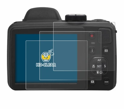 Image of the device Kodak Pixpro AZ405 with a wide variety of screen protectors.