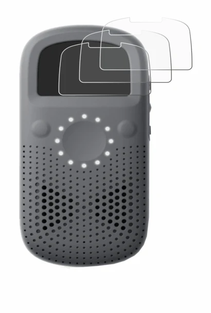 Image of the device Relay X with a wide variety of screen protectors.