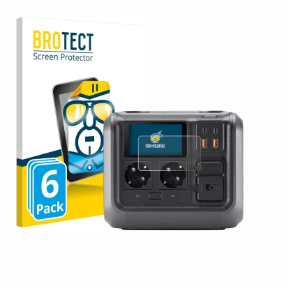 Front side of a product packaging with the brand logo BROTECT. Next to it is the device DJI Power 500 shown with the correspon