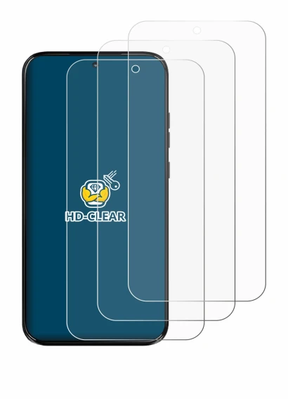 Image of the device Motorola Moto G67 with a wide variety of screen protectors.