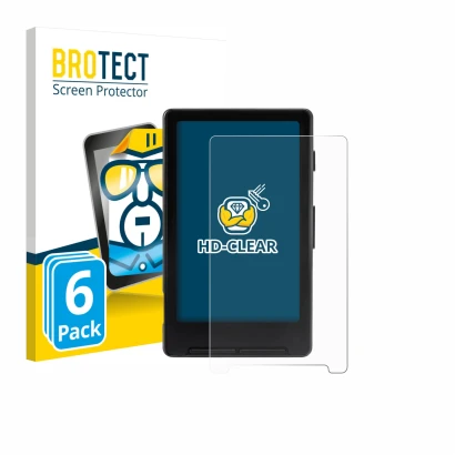 Front side of a product packaging with the brand logo BROTECT. Next to it is the device Xteink X4 shown with the corresponding