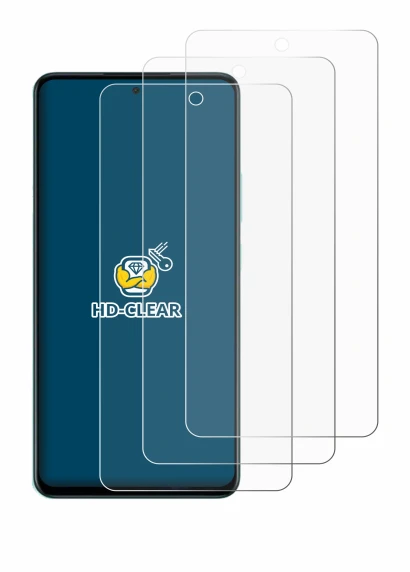 Image of the device Oppo A5 4G with a wide variety of screen protectors.