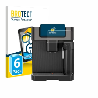 Front side of a product packaging with the brand logo BROTECT. Next to it is the device Grundig KVA 7230 shown with the corres