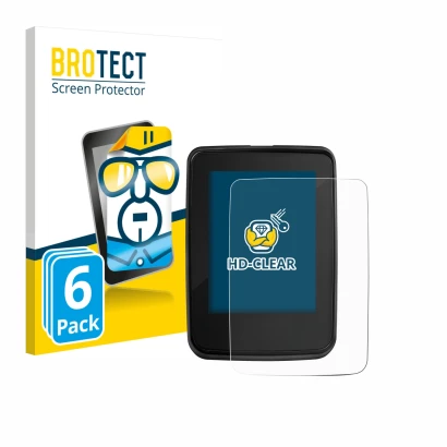 Front side of a product packaging with the brand logo BROTECT. Next to it is the device Giant RideDash Evo 2 shown with the co