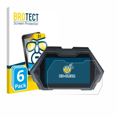 Front side of a product packaging with the brand logo BROTECT. Next to it is the device Kukirin G3 Pro shown with the correspo