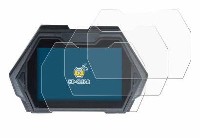 Image of the device Kukirin G3 Pro with a wide variety of screen protectors.