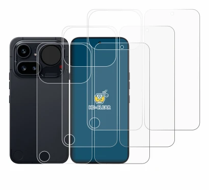 Image of the device Nothing Phone (4a) Pro (Front+Back) with a wide variety of screen protectors.