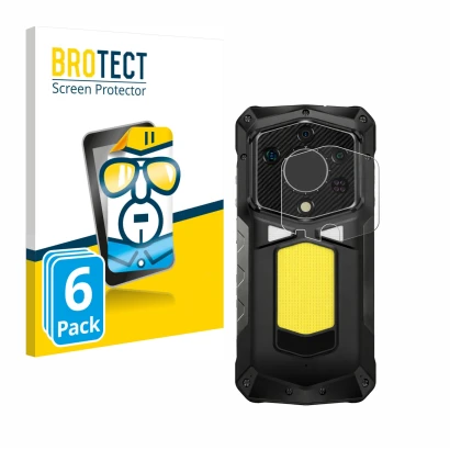Front side of a product packaging with the brand logo BROTECT. Next to it is the device Ulefone Armor 29 Ultra (ONLY Camera Le
