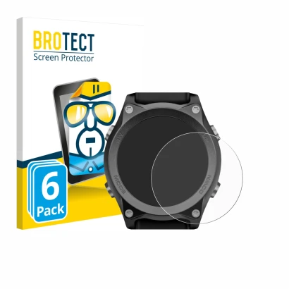 Front side of a product packaging with the brand logo BROTECT. Next to it is the device Mares Sirius shown with the correspond