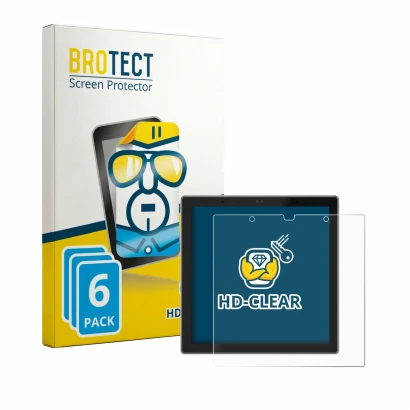 Front side of a product packaging with the brand logo BROTECT. Next to it is the device SONOFF NSPanel Pro Gen 2 shown with th