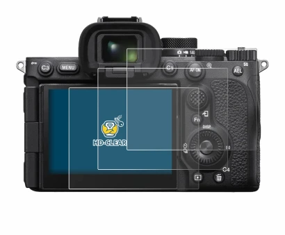 Image of the device Sony Alpha 7R VI with a wide variety of screen protectors.