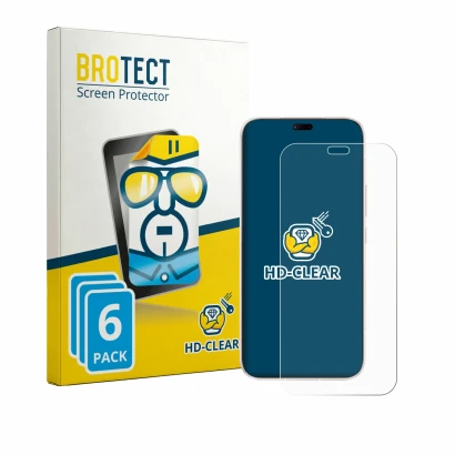 Front side of a product packaging with the brand logo BROTECT. Next to it is the device Honor Play 11 Plus shown with the corr