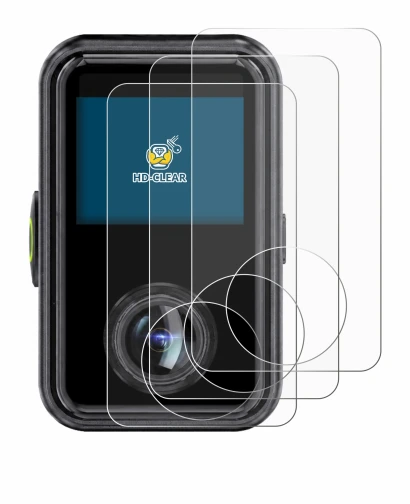 Image of the device Vantrue E360 Ace with a wide variety of screen protectors.