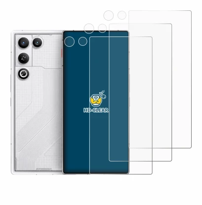 Image of the device ZTE Nubia Red Magic 11 Air (Front+Camera) with a wide variety of screen protectors.