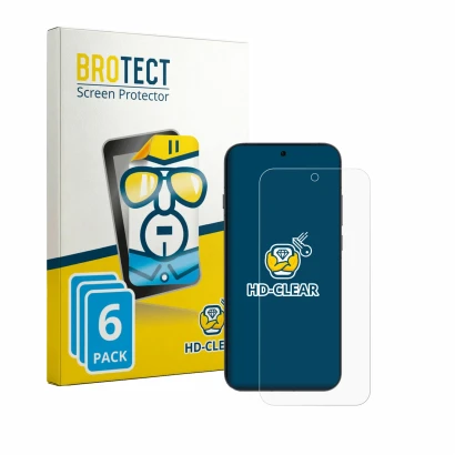 Front side of a product packaging with the brand logo BROTECT. Next to it is the device Oppo Reno 16 Pro shown with the corres