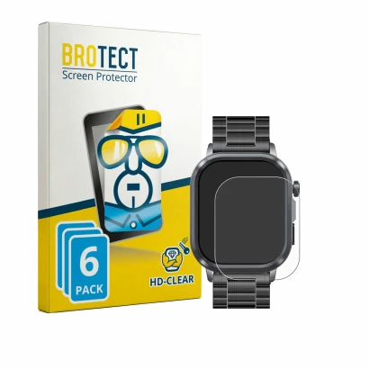 Front side of a product packaging with the brand logo BROTECT. Next to it is the device Knauermann Pro 4 2026 (rectangular) sh