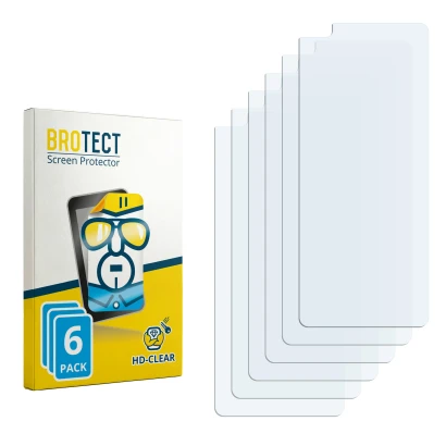 Front side of a product packaging with the brand logo BROTECT. Next to it is the corresponding screen protector.