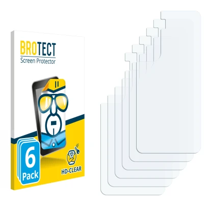 Front side of a product packaging with the brand logo BROTECT. Next to it is the corresponding screen protector.