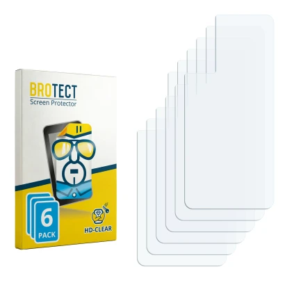 Front side of a product packaging with the brand logo BROTECT. Next to it is the corresponding screen protector.
