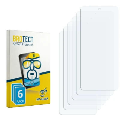 Front side of a product packaging with the brand logo BROTECT. Next to it is the corresponding screen protector.