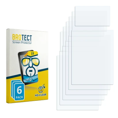 Front side of a product packaging with the brand logo BROTECT. Next to it is the corresponding screen protector.