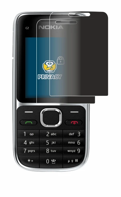 Image of the device Nokia C2-01 with a wide variety of screen protectors.