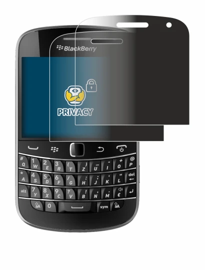 Image of the device RIM BlackBerry Bold Touch 9900 with a wide variety of screen protectors.