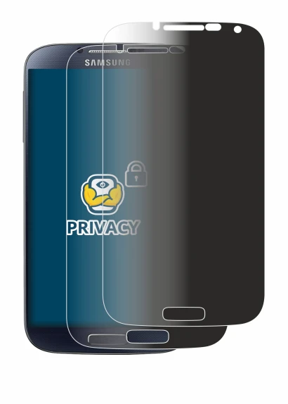 Image of the device Samsung Galaxy S4 with a wide variety of screen protectors.