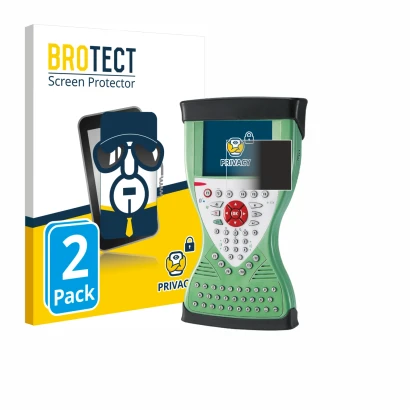 Front side of a product packaging with the brand logo BROTECT. Next to it is the device Leica Viva Controller CS15 shown with 