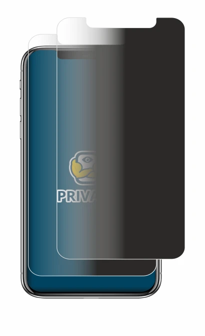 Image of the device Apple iPhone X with a wide variety of screen protectors.