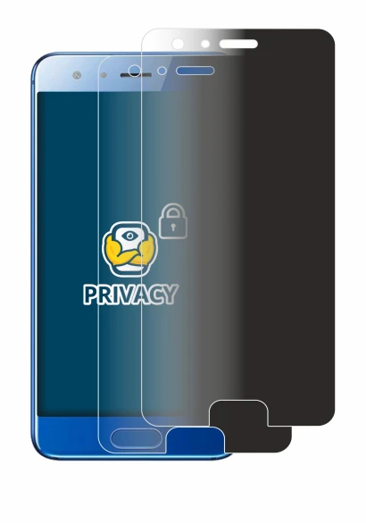 Image of the device Honor 9 with a wide variety of screen protectors.