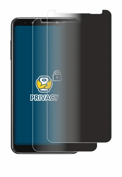 Image of the device Samsung Galaxy A8 2018 with a wide variety of screen protectors.