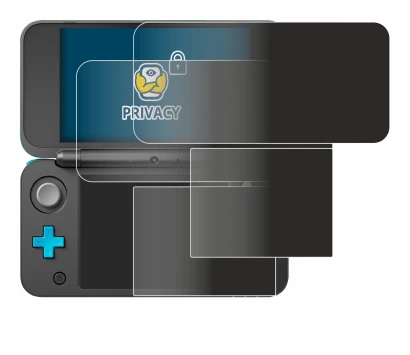 Image of the device New Nintendo 2DS XL with a wide variety of screen protectors.