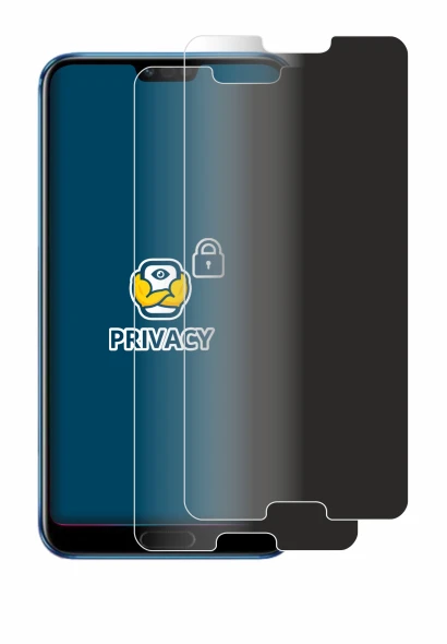 Image of the device Honor 10 with a wide variety of screen protectors.