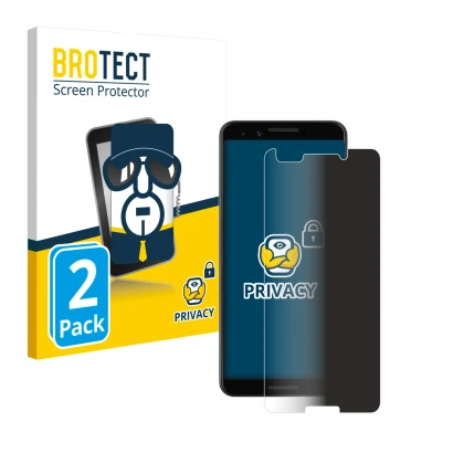 Front side of a product packaging with the brand logo BROTECT. Next to it is the device Google Pixel 3 shown with the correspo