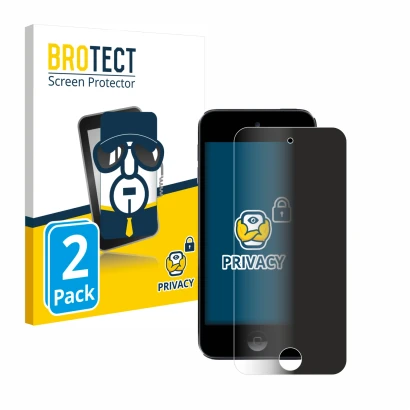 Front side of a product packaging with the brand logo BROTECT. Next to it is the device Apple iPod Touch (7th. Gen.) shown wit