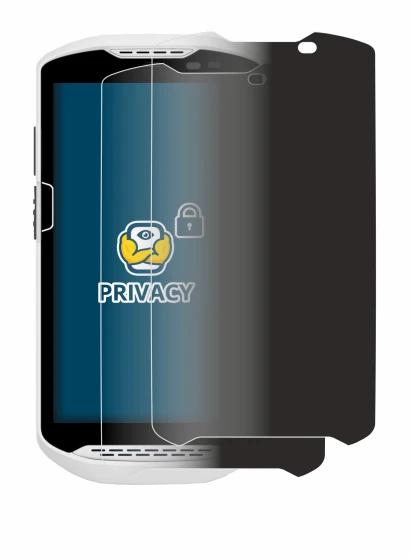 Image of the device Zebra TC57 with a wide variety of screen protectors.