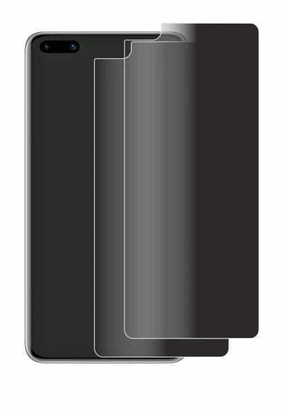 Image of the device Huawei P40 with a wide variety of screen protectors.