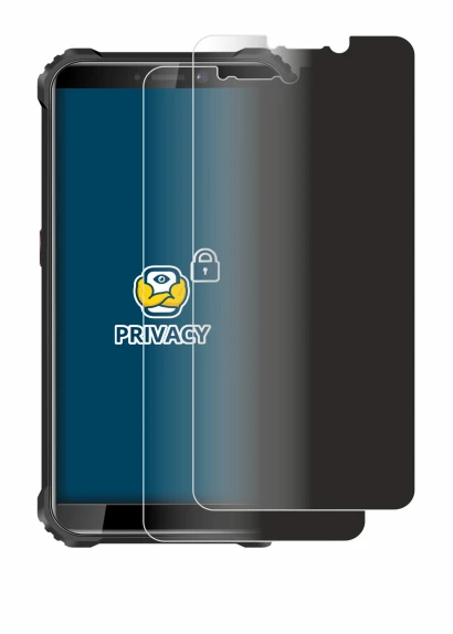Image of the device Oukitel WP5 with a wide variety of screen protectors.