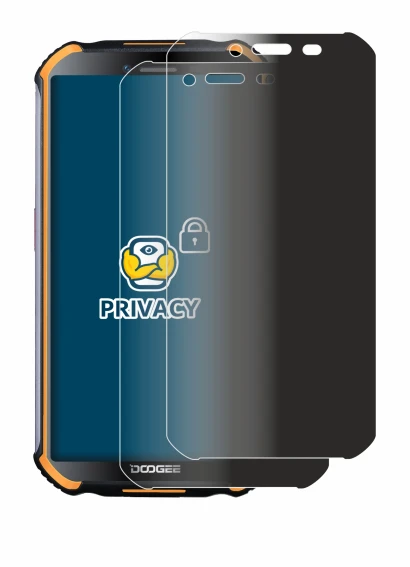 Image of the device Doogee S40 Pro with a wide variety of screen protectors.