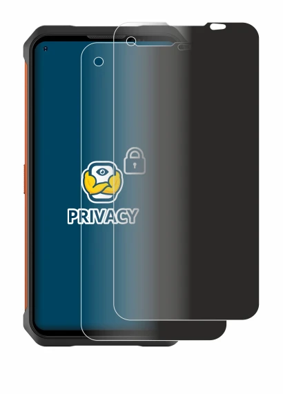 Image of the device Doogee V10 with a wide variety of screen protectors.