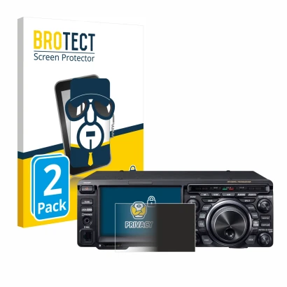 Front side of a product packaging with the brand logo BROTECT. Next to it is the device Yaesu FT-DX10 shown with the correspon